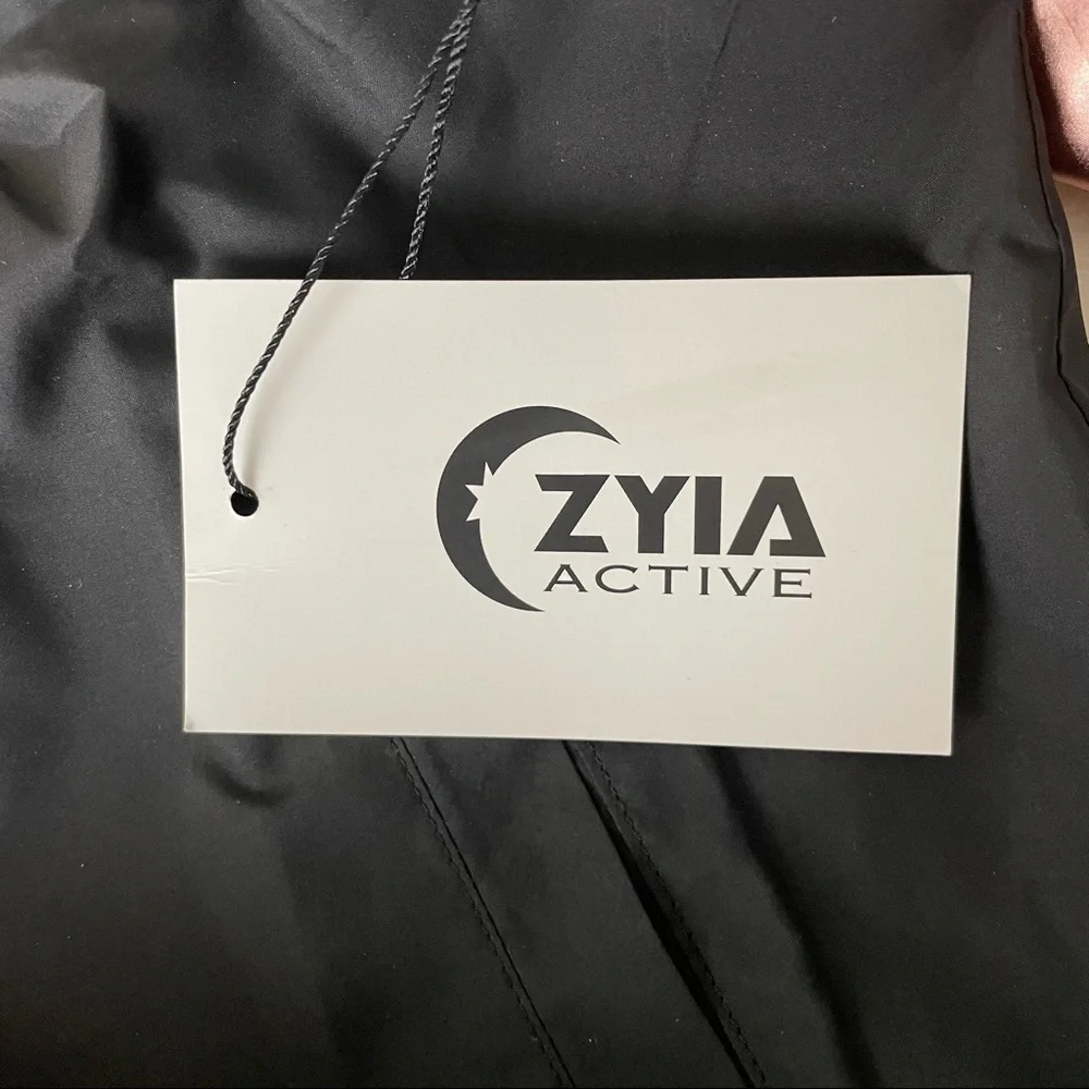 ZYIA ACTIVE NWT PINK SHINE BLOCK ZIP DOWN JACKET EXTRA SMALL BLACK - Picture 7 of 13